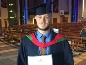 Graduate showing of certificate in cathedral